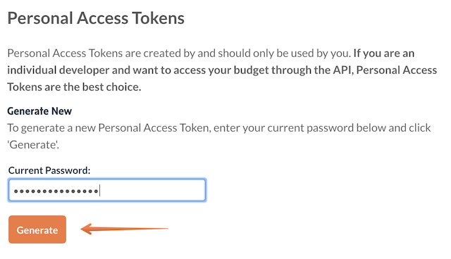 Generate Personal Access Token